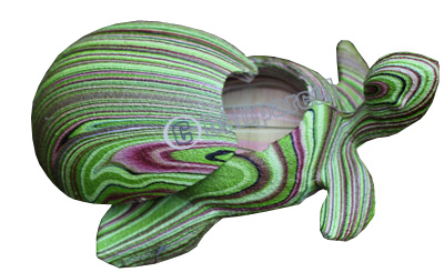 Wooden Turtle Astray, Hand Carved From Albesia Wood  