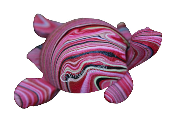 Wooden Turtle Astray, Hand Carved From Albesia Wood  