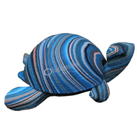 Wooden Turtle Astray, Hand Carved From Albesia Wood  
