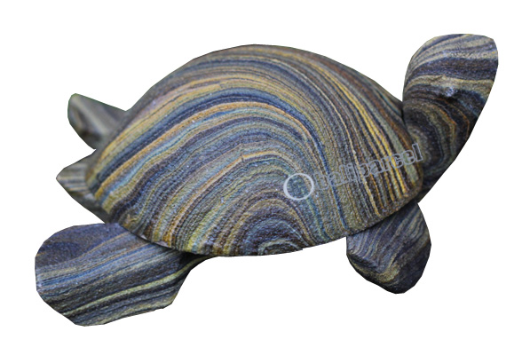 Wooden Turtle Astray, Hand Carved From Albesia Wood  