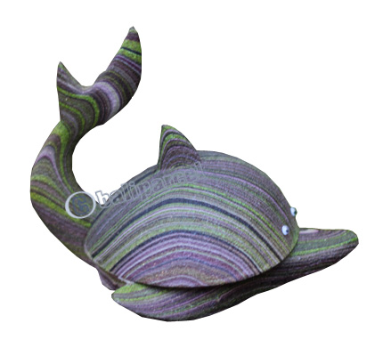 Wooden Dolphin Astray, Hand Carved From Albesia Wood  