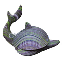 Wooden Dolphin Astray, Hand Carved From Albesia Wood  
