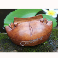  Wooden Jewlery Box Made With Waru Lot Wood Brown Polish 