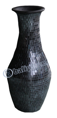 Vase, Made From Terracotta And Glass