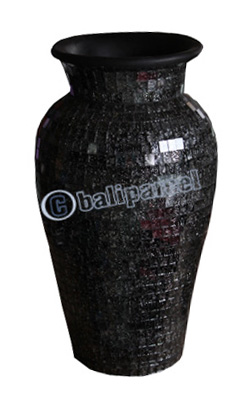 Vase, Made From Terracotta And Glass