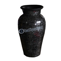 Vase, Made From Terracotta And Glass