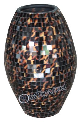 Vase, Made From Terracotta And Glass
