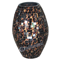 Vase, Made From Terracotta And Glass