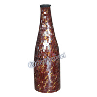 Vase, Made From Terracotta And Glass