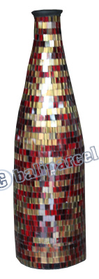 Vase, Made From Terracotta And Glass