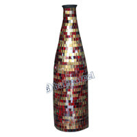 Vase, Made From Terracotta And Glass