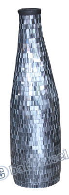 Vase, Made From Terracotta And Glass
