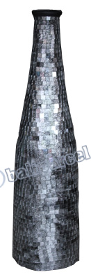 Vase, Made From Terracotta And Glass