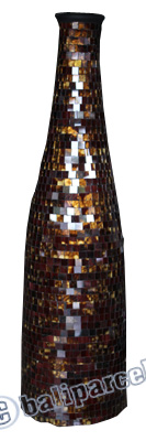Vase, Made From Terracotta And Glass