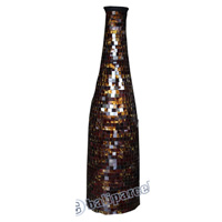 Vase, Made From Terracotta And Glass
