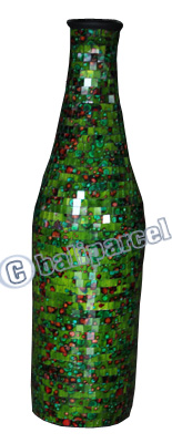 Vase, Made From Terracotta And Glass