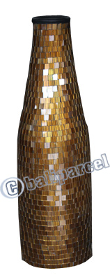 Vase, Made From Terracotta And Glass