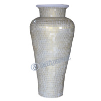 Vase, Made From Terracotta And Glass