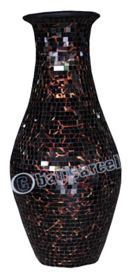 Vase, Made From Terracotta And Glass