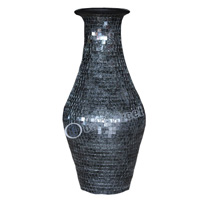 Vase, Made From Terracotta And Glass