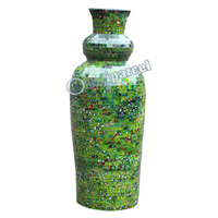 Vase, Made From Terracotta And Glass