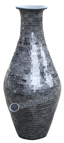 Vase, Made From Terracotta And Glass