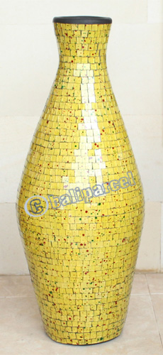 Vase, Made From Terracotta And Glass