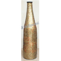 Vase, Made From Terracotta And Glass