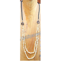 Necklace, Made From Stone With Wooden