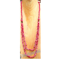 Necklace, Made From Stone With Wooden Beads