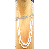 Necklace, Made From Stone With Wooden Beads