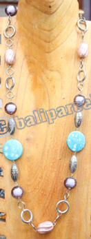 Necklace, Made From Resin, Wooden With Metal