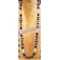 Necklace, Made From Resin, Wooden With Christal