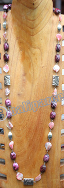 Necklace, Made From Resin, Shell With Metal