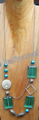 Necklace, Made From Mutiara, Metal With Christal