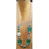 Necklace, Made From Mutiara, Metal With Christal