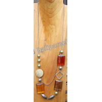Necklace, Made From Mutiara, Metal With Christal