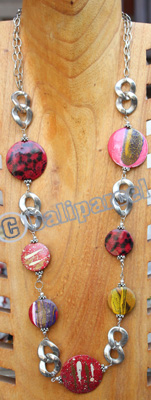 Necklace, Made From Wooden With Metal