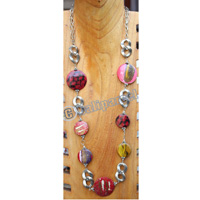 Necklace, Made From Wooden With Metal