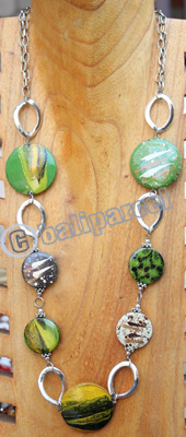 Necklace, Made From Wooden With Metal