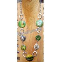 Necklace, Made From Wooden With Metal
