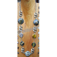 Necklace, Made From Wooden With Metal