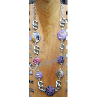 Necklace, Made From Wooden With Metal