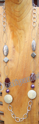 Necklace, Made From Resin, Stone With Metal