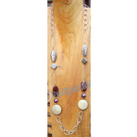 Necklace, Made From Resin, Stone With Metal