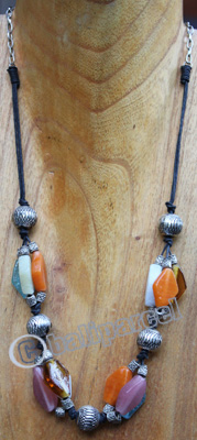 Necklace, Made From Stone With Metal