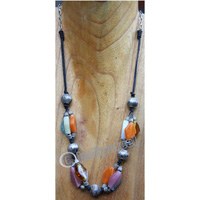 Necklace, Made From Stone With Metal