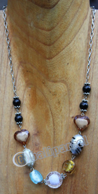Necklace, Made From Resin, Christal With Mutiara