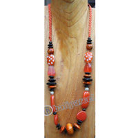 Necklace, Made From Stone, Christal With Wooden