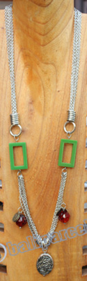 Necklace, Made From Resin, Christal With Metal
